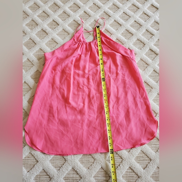 Trina Turk Bubble Gum Barbie Pink Strappy Tank Summer Vibes Boho Chic Classic - Picture 6 of 13